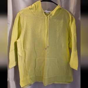Christopher & Banks Yellow Hooded Sweater